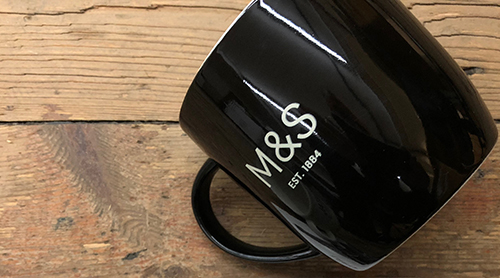 black mug with white decal transferblack mug with white decal transfer